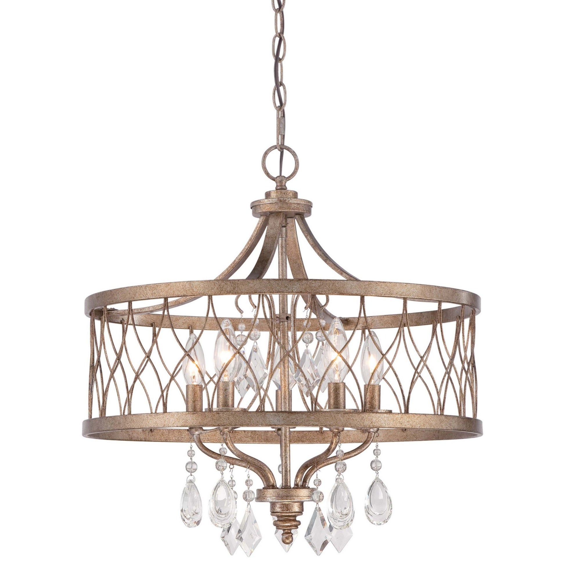 West Liberty 21" 5-Light Chandelier, Olympus Gold Finish - Bees Lighting