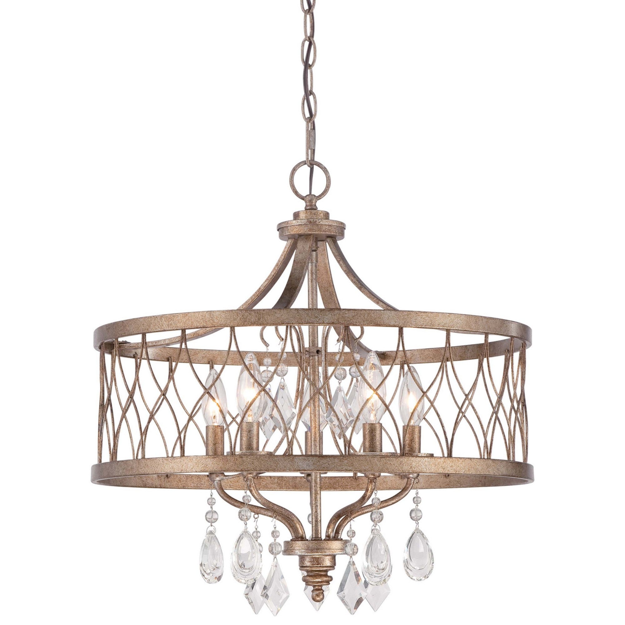 West Liberty 21" 5-Light Chandelier, Olympus Gold Finish - Bees Lighting