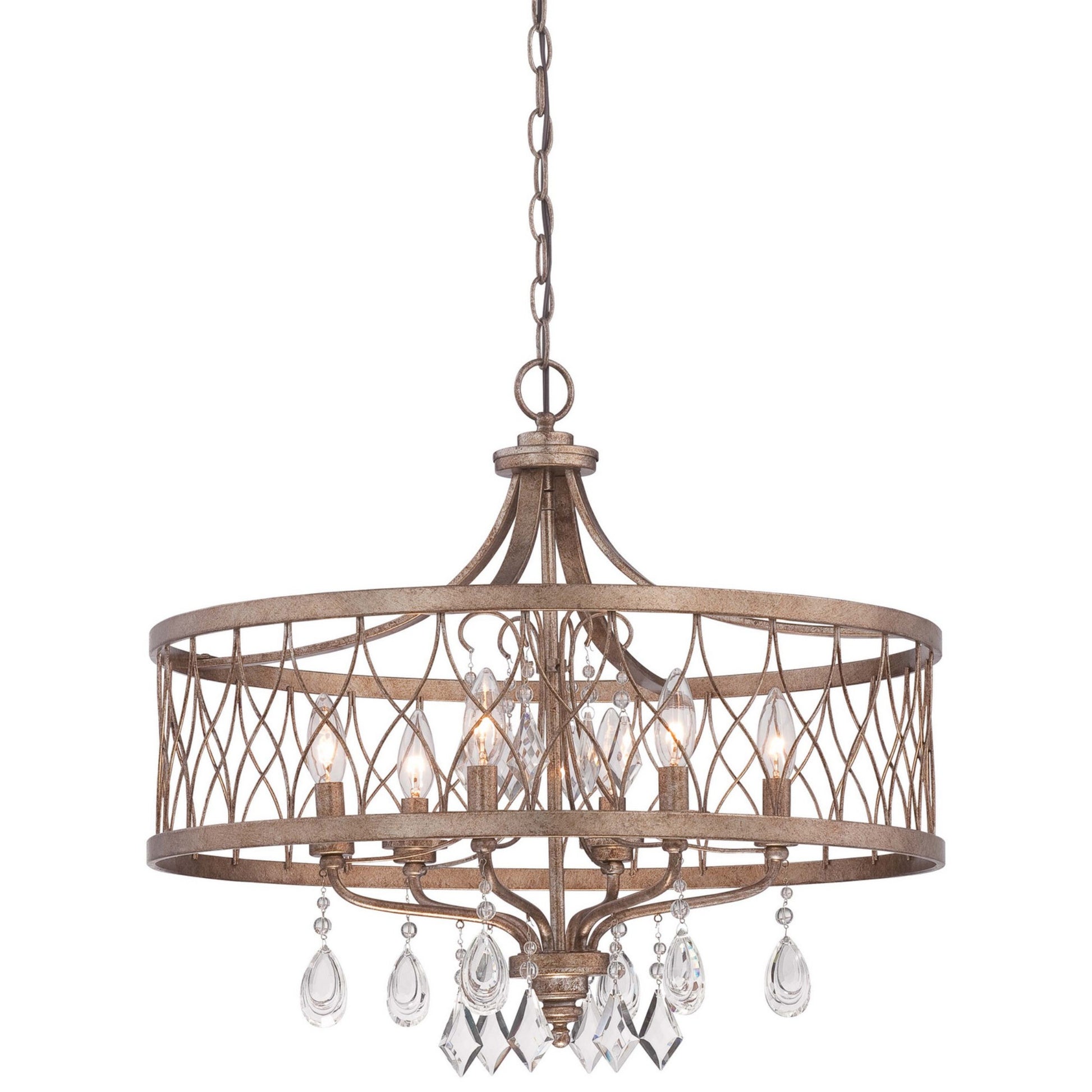 West Liberty 24" 6-Light Chandelier, Olympus Gold Finish - Bees Lighting