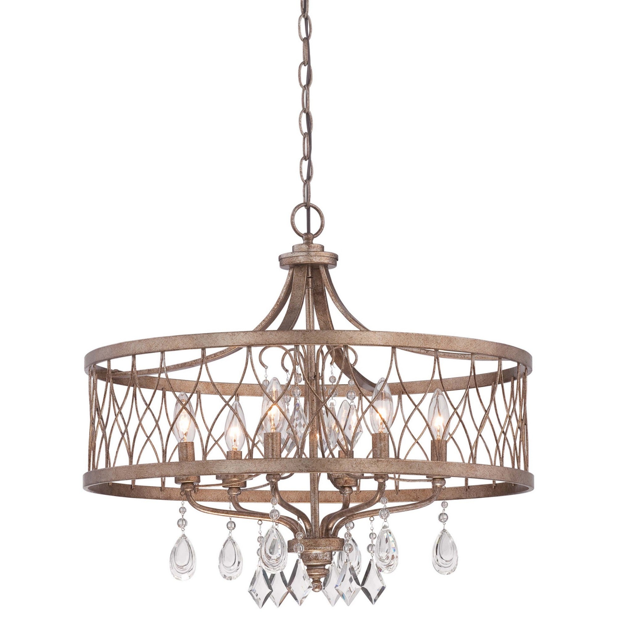 West Liberty 24" 6-Light Chandelier, Olympus Gold Finish - Bees Lighting