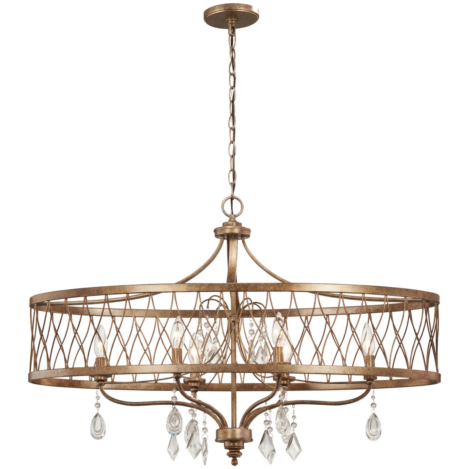 West Liberty 36" 6-Light Island Light, Olympus Gold Finish - Bees Lighting