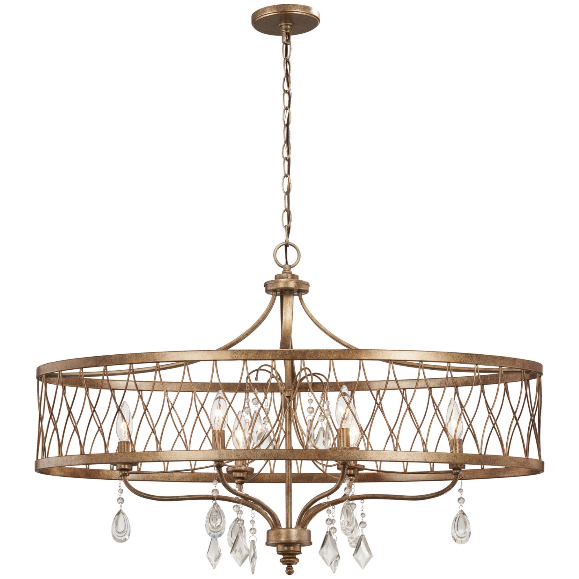 West Liberty 36" 6-Light Island Light, Olympus Gold Finish - Bees Lighting