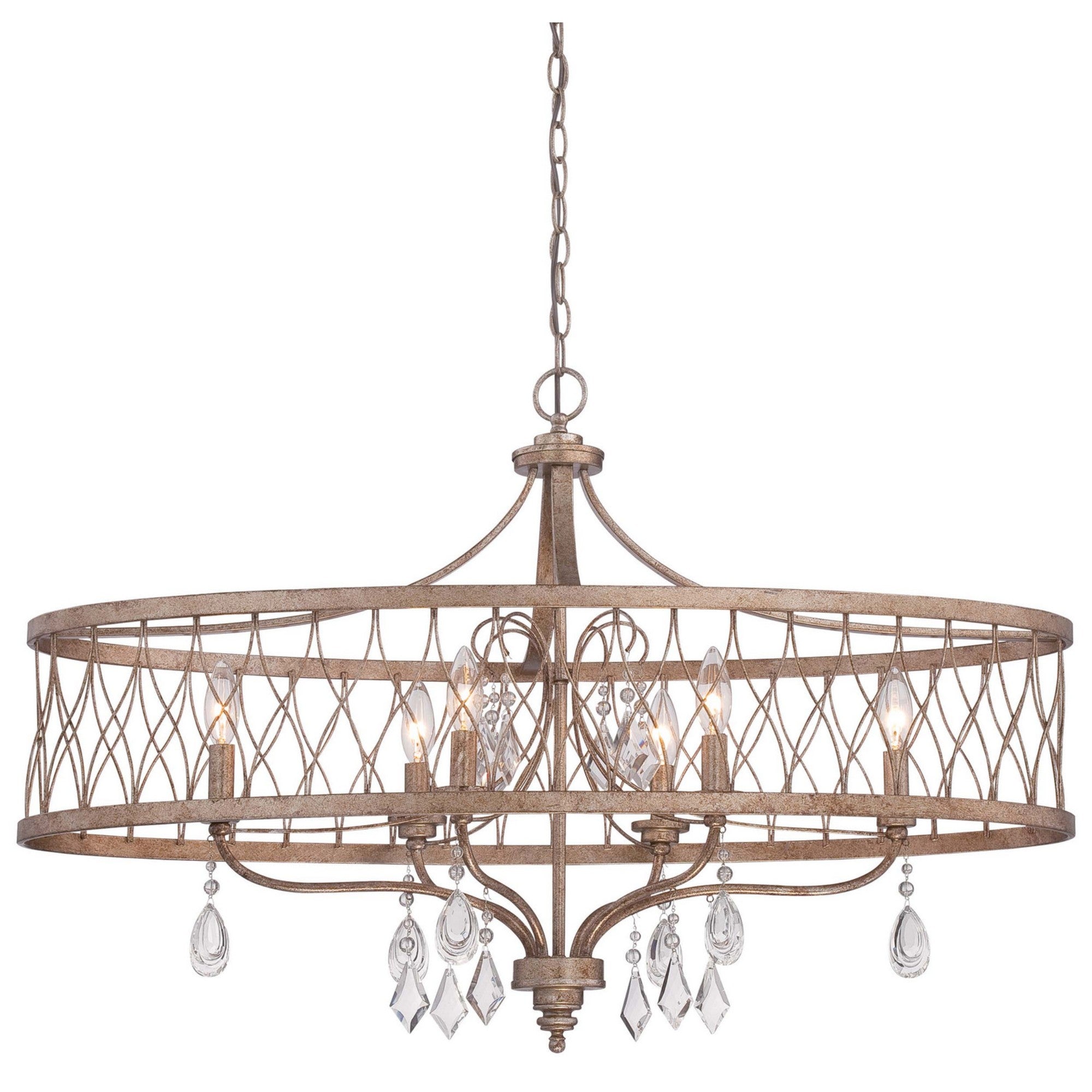 West Liberty 36" 6-Light Island Light, Olympus Gold Finish - Bees Lighting