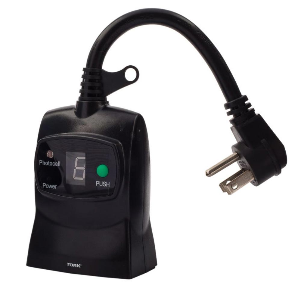 Tork 7-Day 120-Volt Photocell Activated Countdown Digital Plug-In Timer Outdoor - Bees Lighting