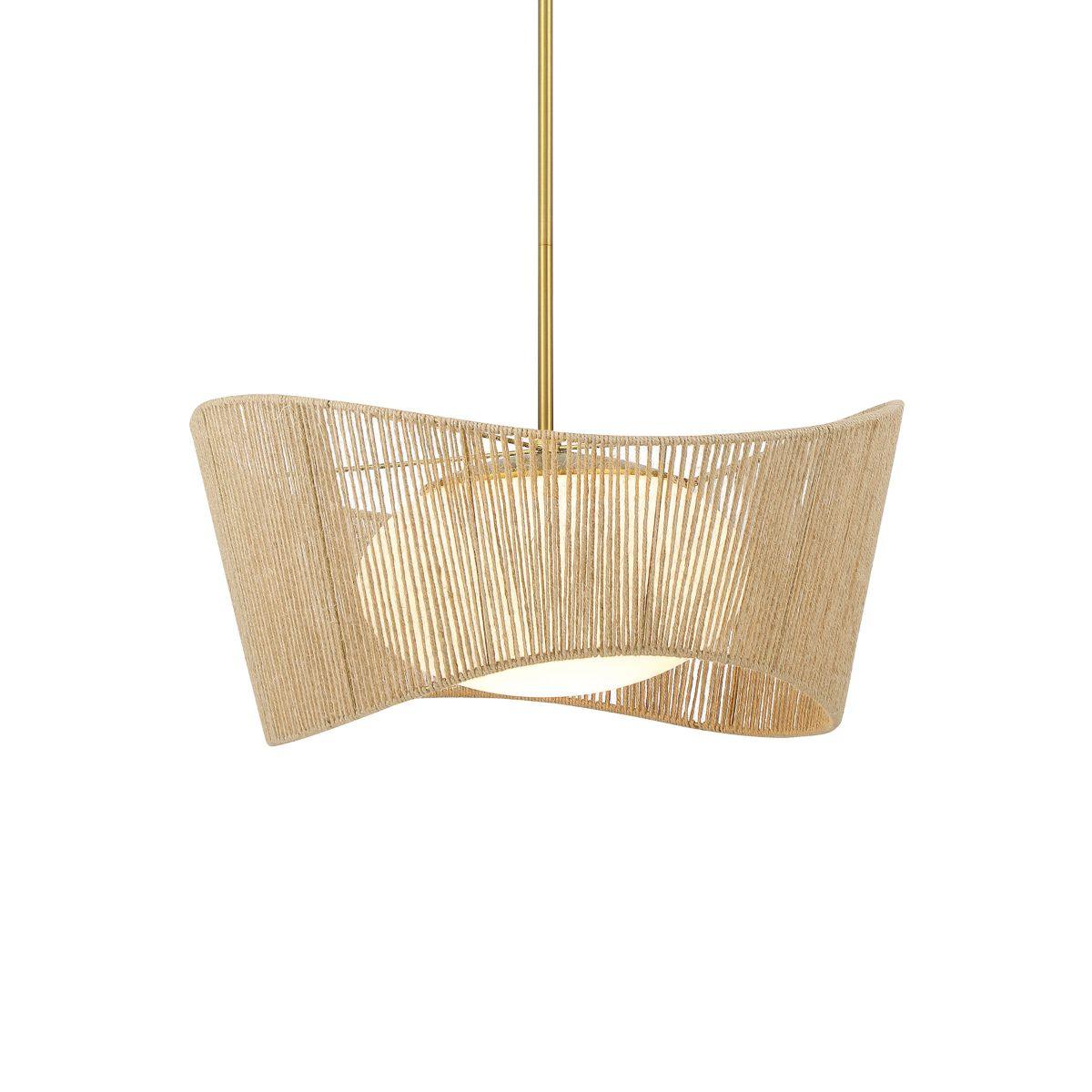 Key Largo 22 In. Pendant Light Brass Finish