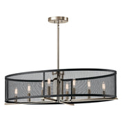 Titus 38" 8-Light Chandelier, Polished Nickel Finish - Bees Lighting