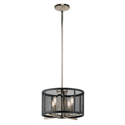 Titus 15" 4-Light Convertible Pendant, Polished Nickel Finish - Bees Lighting