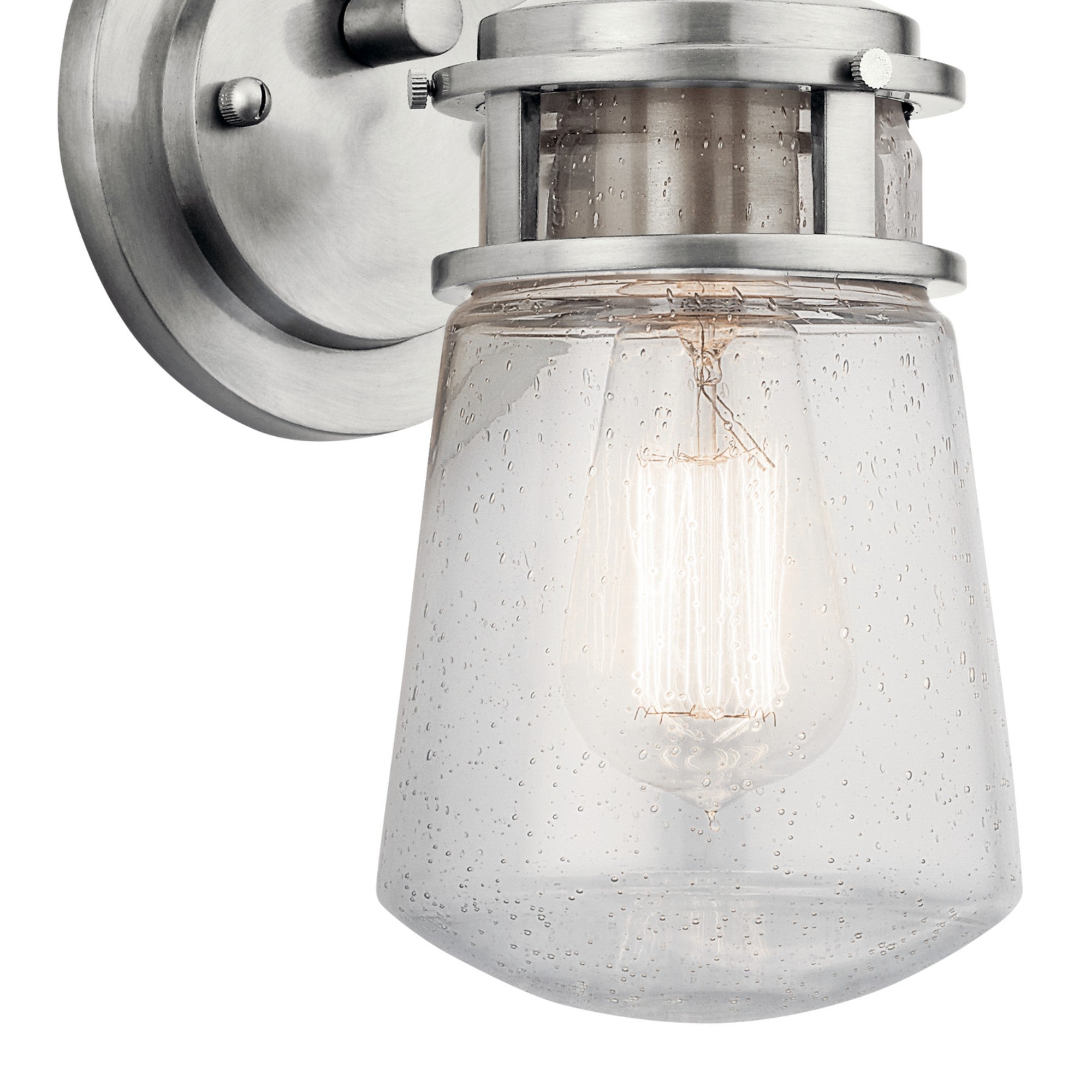 Lyndon 11" Outdoor Wall Light, Brushed Aluminum Finish - Bees Lighting