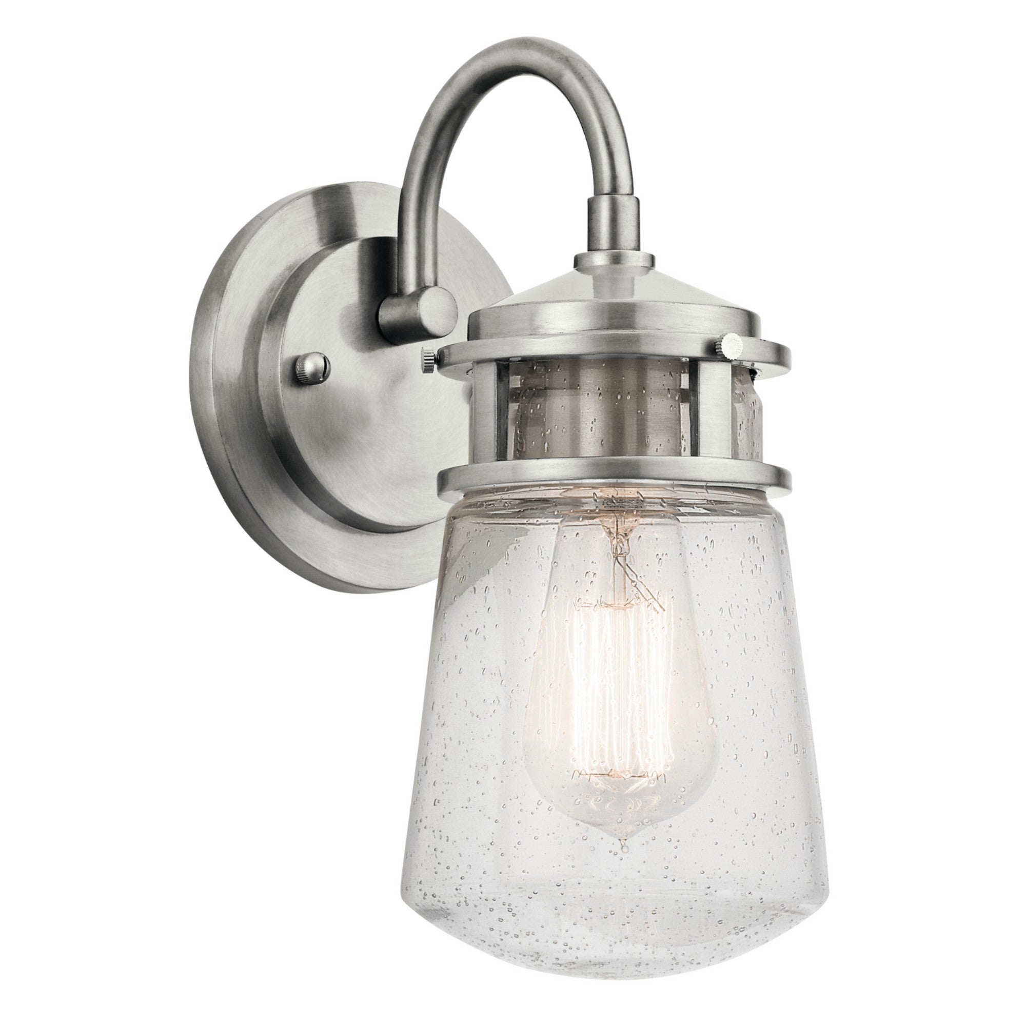 Lyndon 11" Outdoor Wall Light, Brushed Aluminum Finish - Bees Lighting