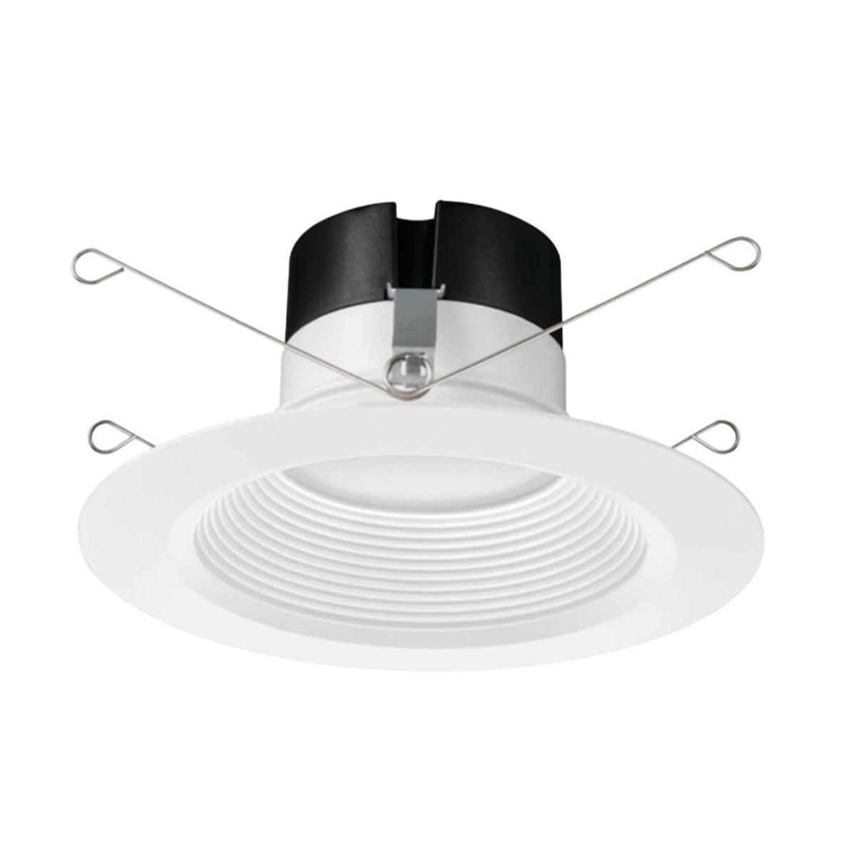 6 Inch Recessed LED Can Light, Round, 10 Watt, 900 Lumens, Selectable CCT, 2700K to 5000K, Baffle Trim - Bees Lighting
