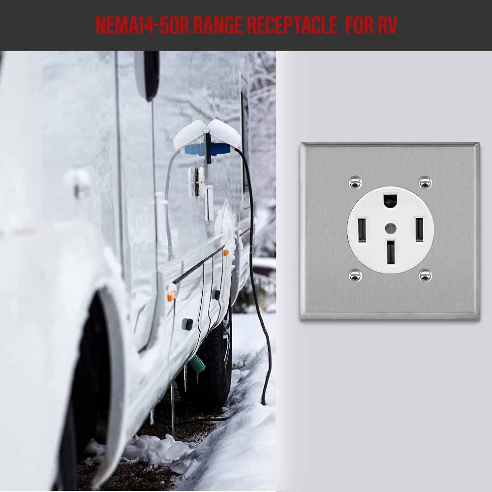 50 Amp Electrical Outlet for RV and Electric Vehicles NEMA 14-50R - Bees Lighting