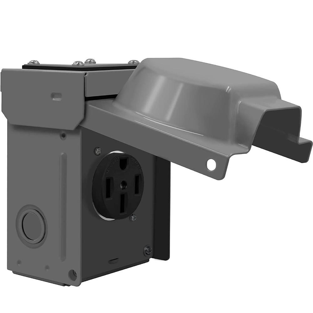 50 Amp Outdoor NEMA 14-50R Receptacle Box for RV/EV Chargers - Bees Lighting