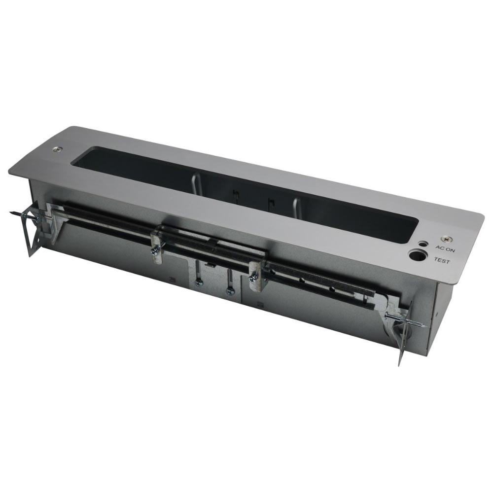 Edge-Lit LED Exit Sign, Single Face with Red Letters, Clear Finish, Battery Included, Recessed Mount - Bees Lighting