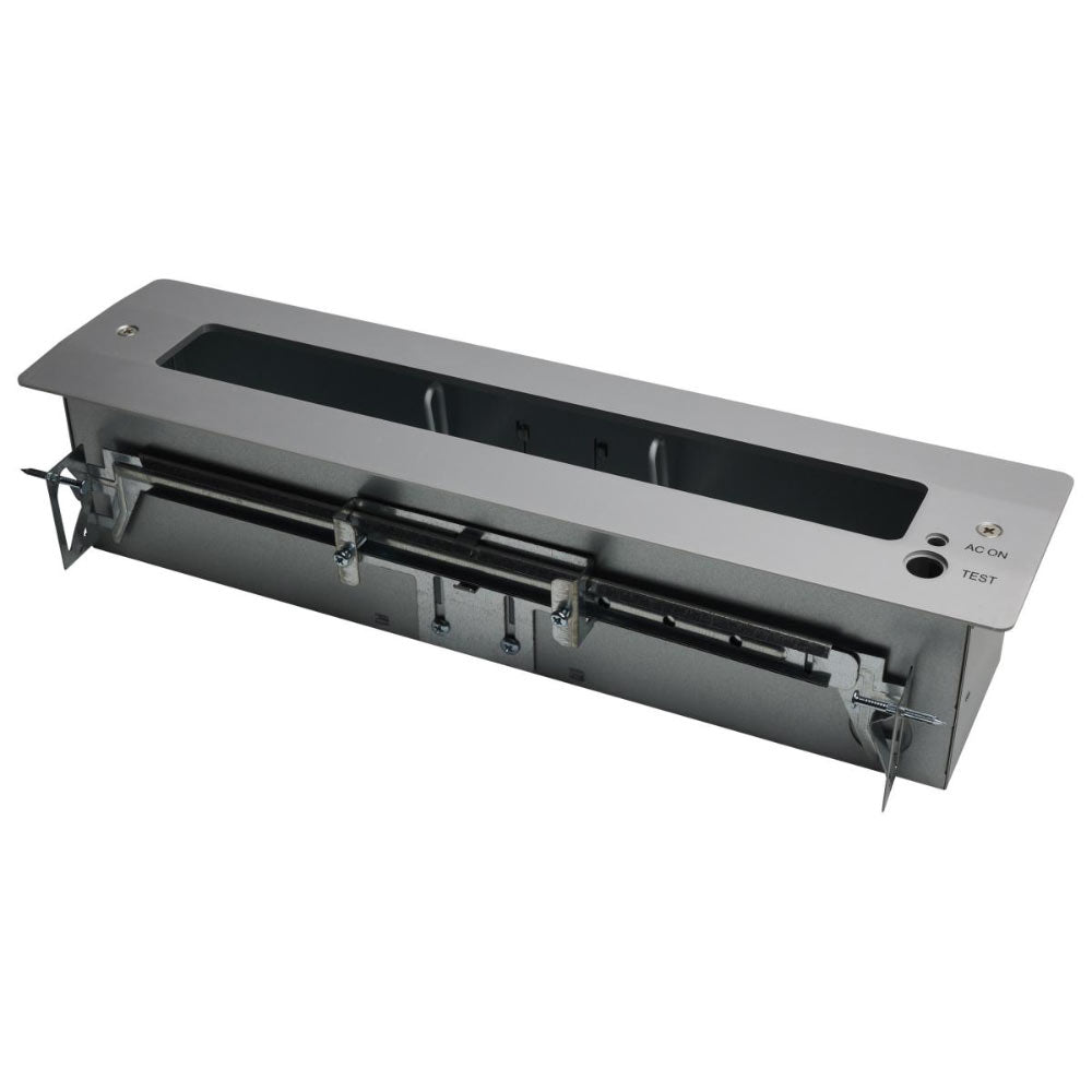 Edge-Lit LED Exit Sign, Dual Face with Green Letters, Mirror Finish, Battery Included, Recessed Mount - Bees Lighting