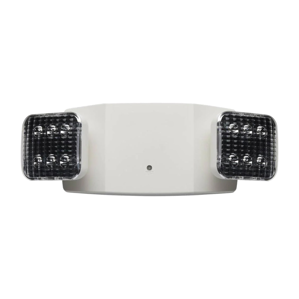 LED Emergency Light, 1 Watts, 2 Square Light Heads, 120-277V, Remote Capable, White - Bees Lighting