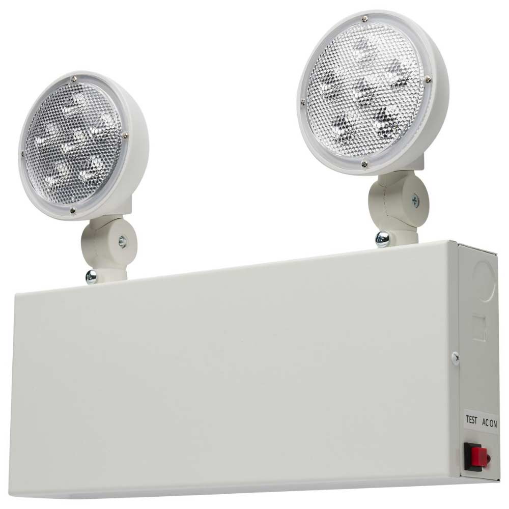 120/277 Volts LED Emergency Light Universal Mounting, White