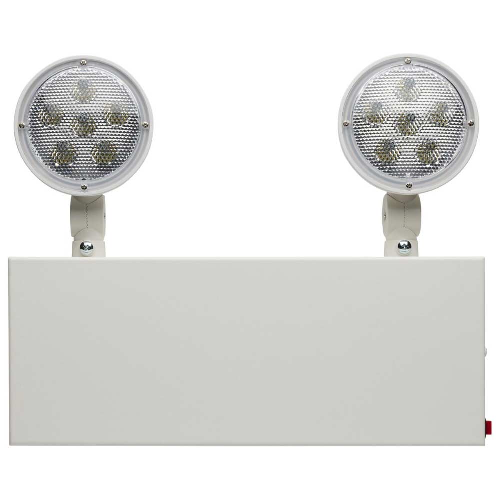 LED Emergency Light, 1.5 Watts, 220 Lumens, 2 Adjustable Light Heads, 120-277V, White - Bees Lighting
