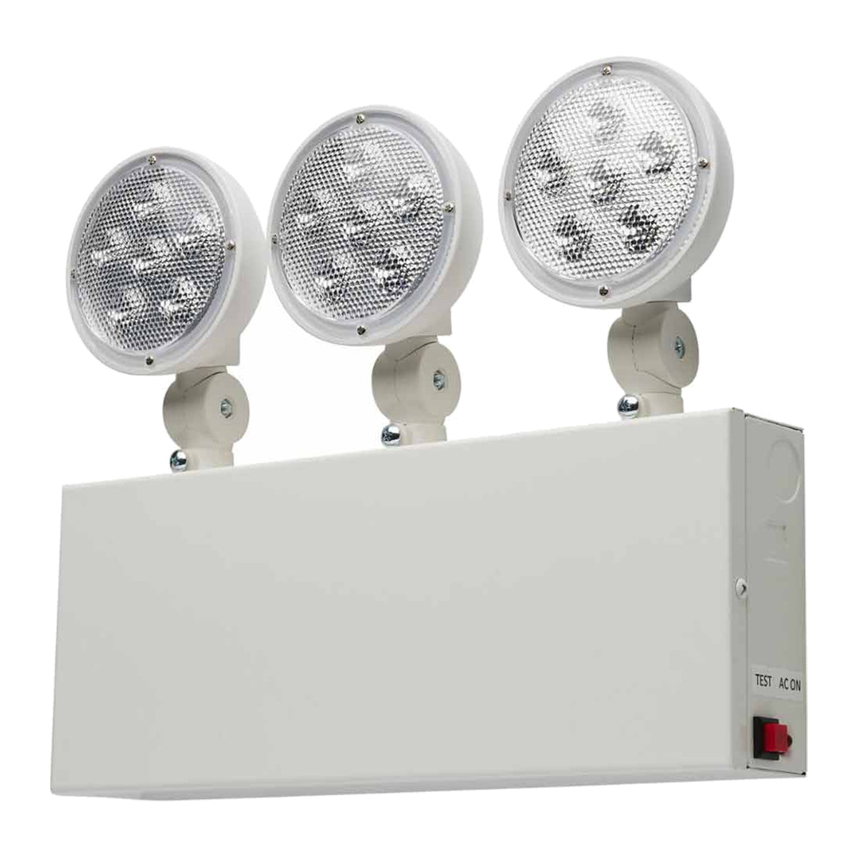 LED Emergency Light, 1.5 Watts, 330 Lumens, 3 Adjustable Light Heads, 120-277V, White - Bees Lighting