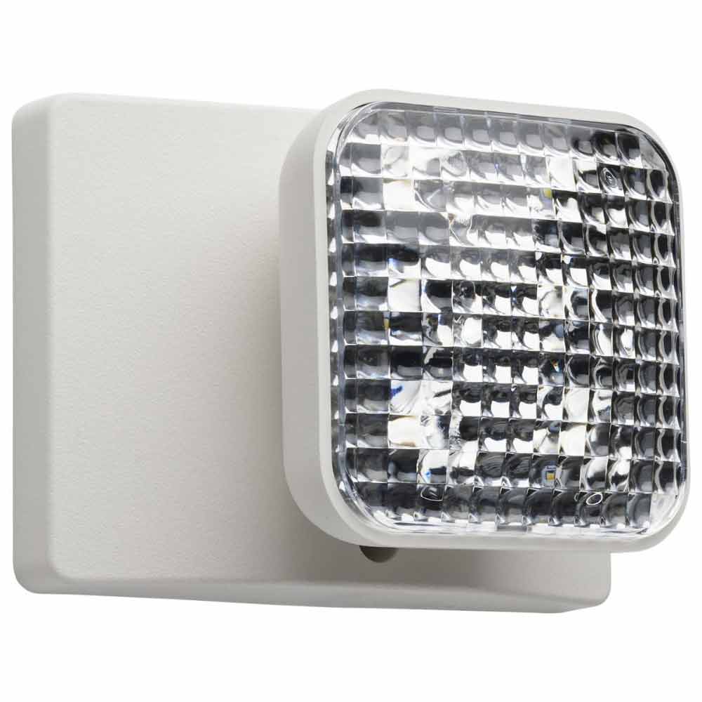 Single Head Low-Voltage Remote LED Emergency Light, White - Bees Lighting