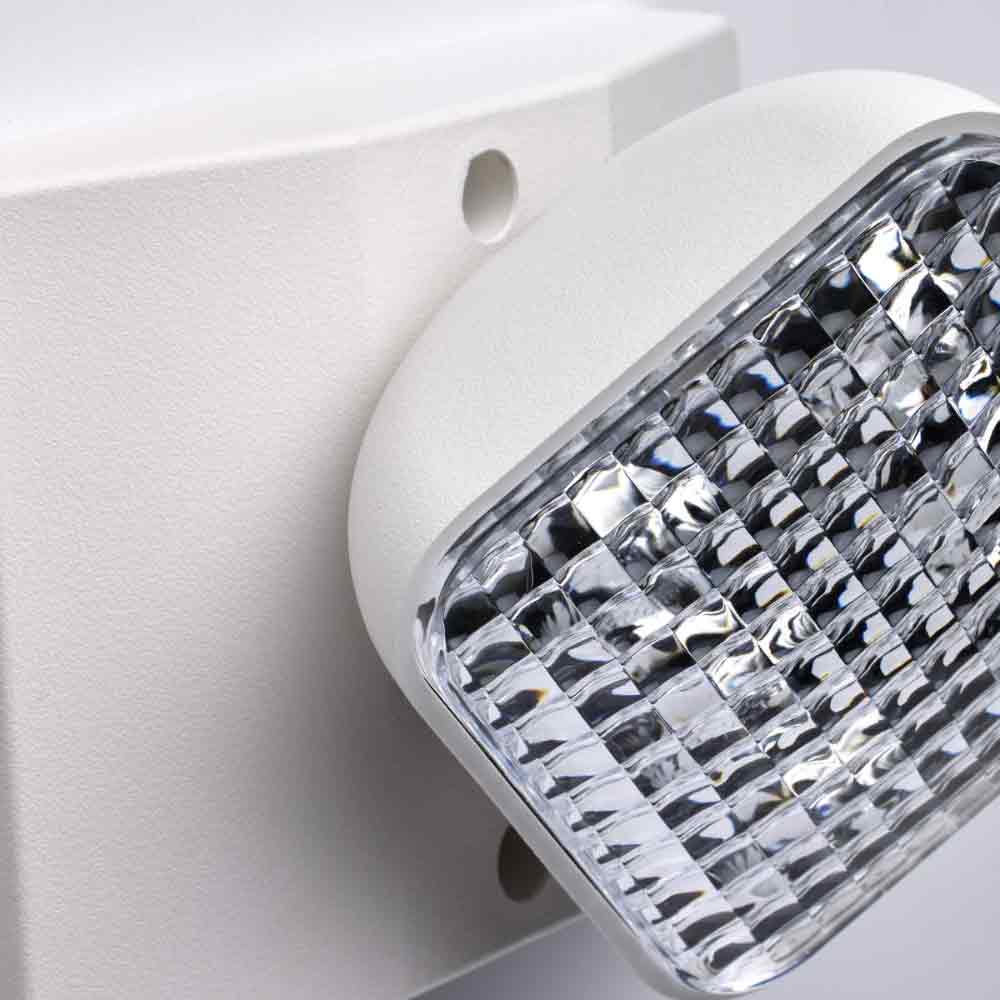 Dual Head Low-Voltage Remote LED Emergency Light, White - Bees Lighting