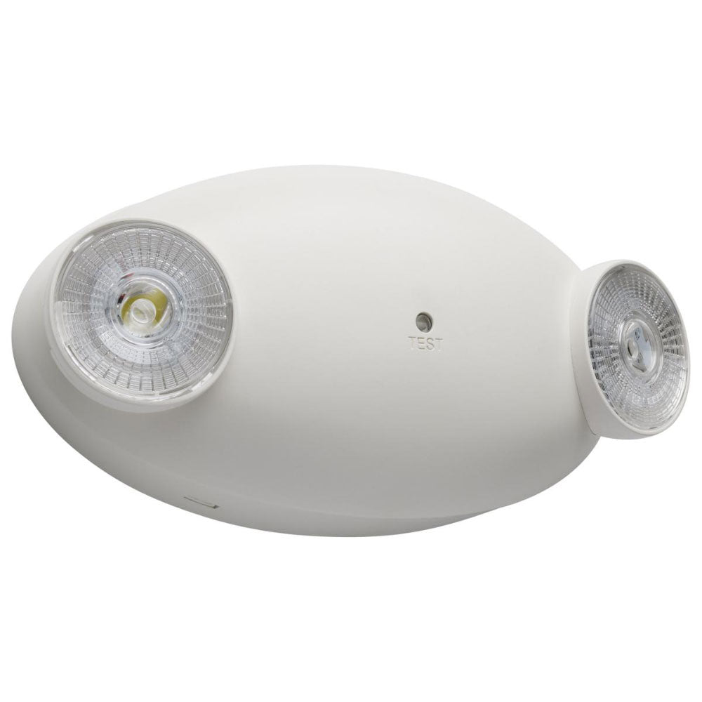 Dual Head LED Emergency Light 120/277 Volts, White