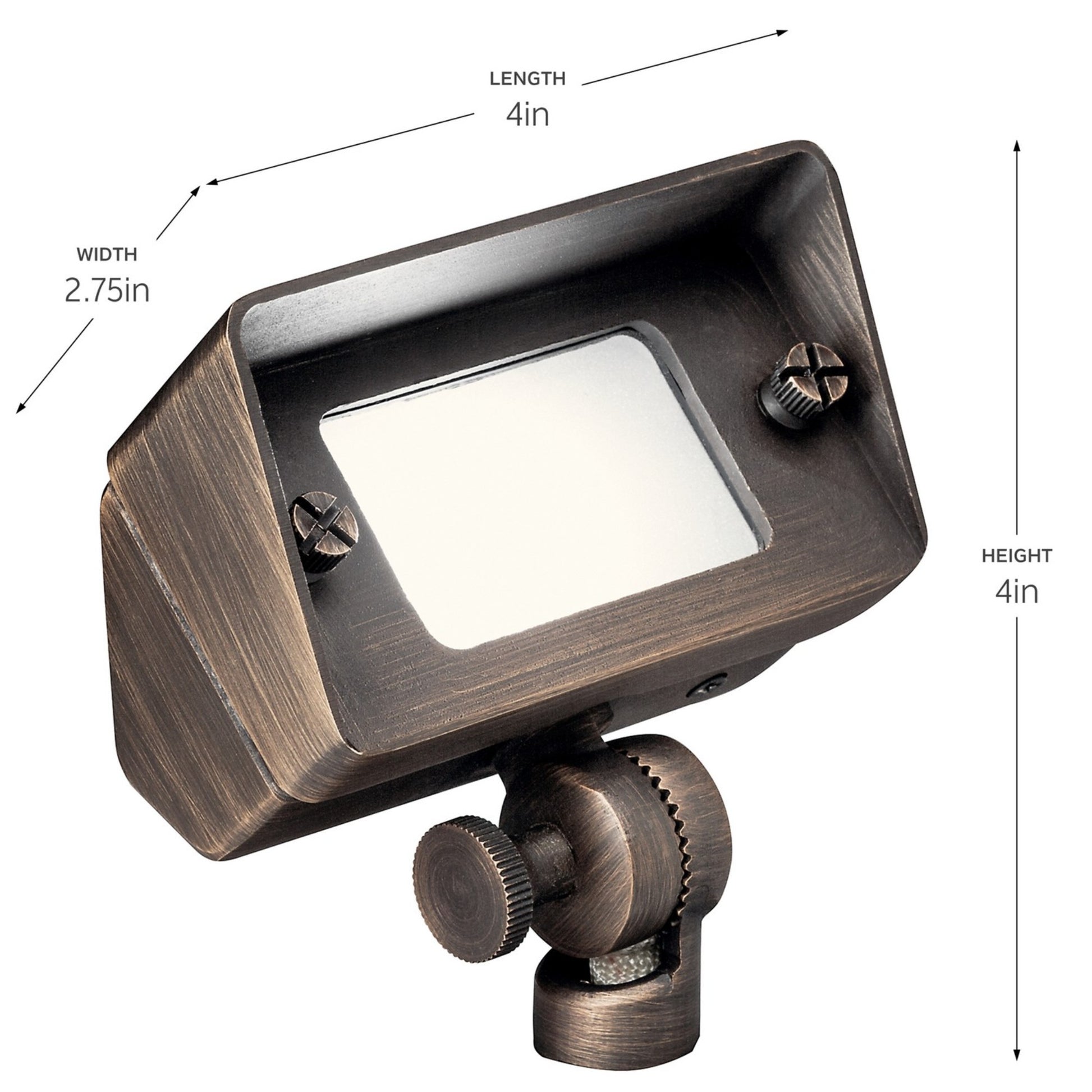 Mini Wall Wash Flood Light, Centennial Brass - Bees Lighting