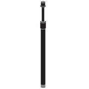 Architectural bronze lighting component, textured metal rod with socket end