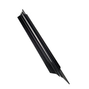 Black metal lighting accessory stake, pointed end.