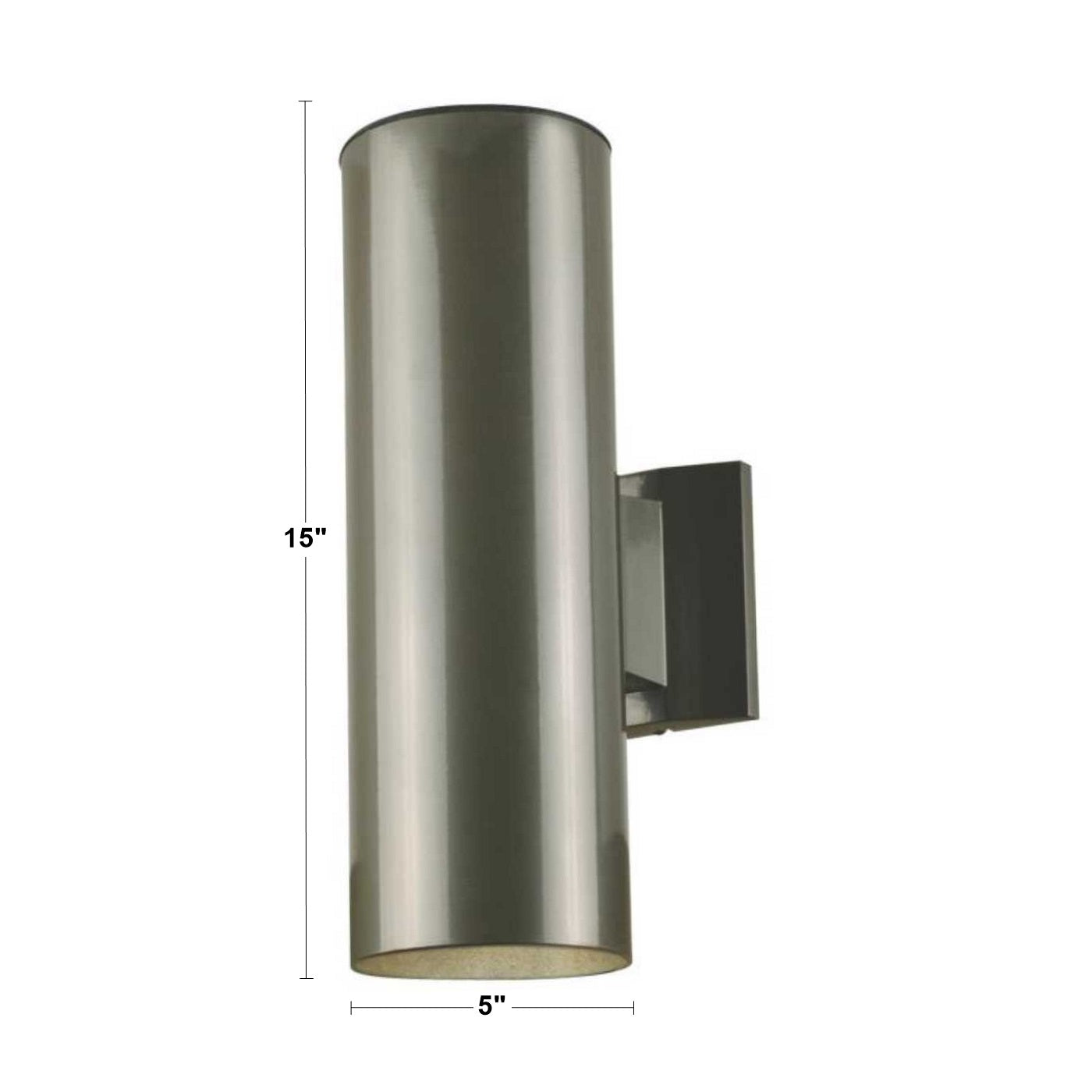 15 In 1 Light Outdoor Cylinder Wall Sconce Graphite Finish