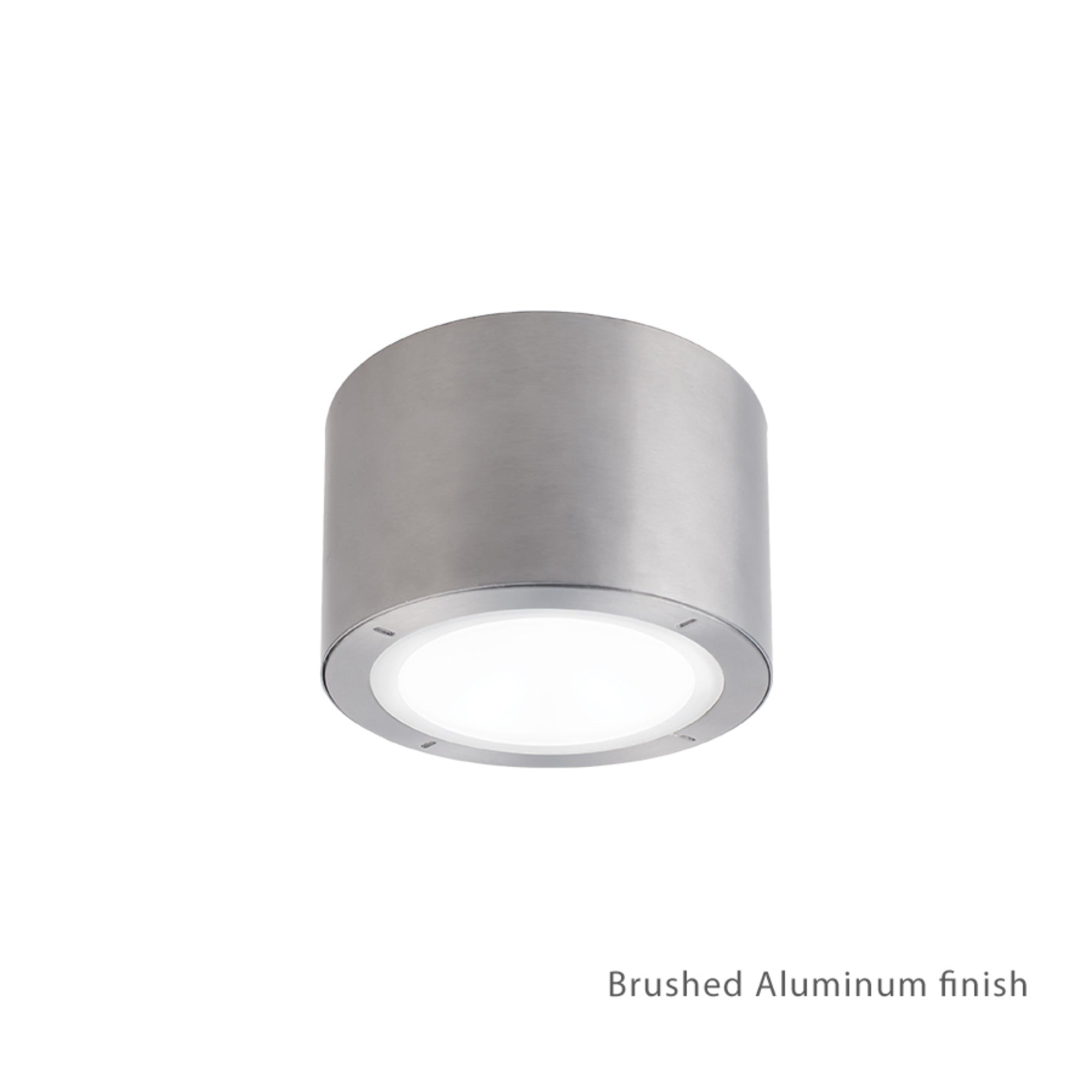 Vessel 6" LED Outdoor Flush Mount, Brushed Aluminum Finish - Bees Lighting