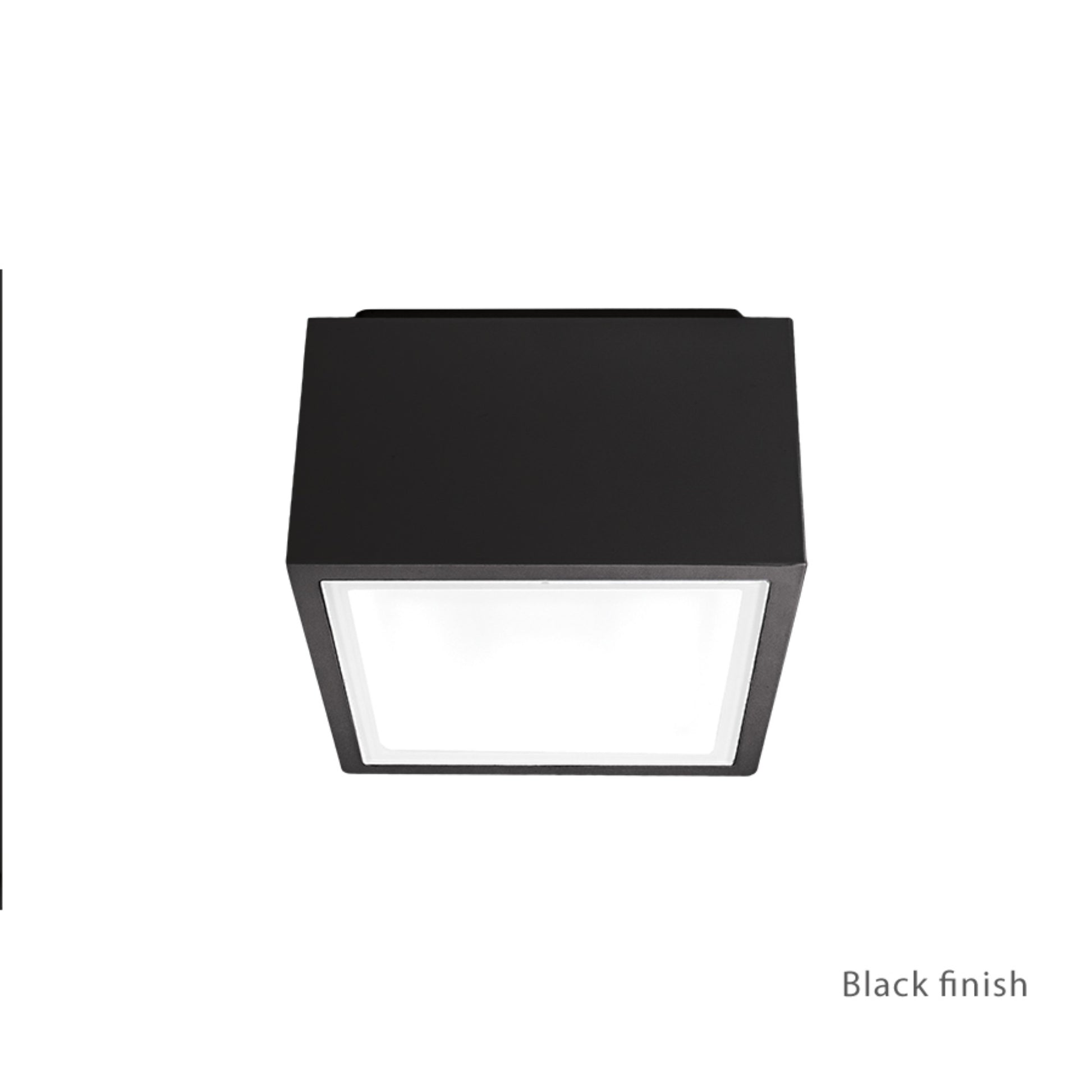Bloc 6" LED Outdoor Flush Mount, Black Finish - Bees Lighting