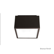 Bloc 6 " LED Outdoor Flush Mount, Bronze Finish - Bees Lighting