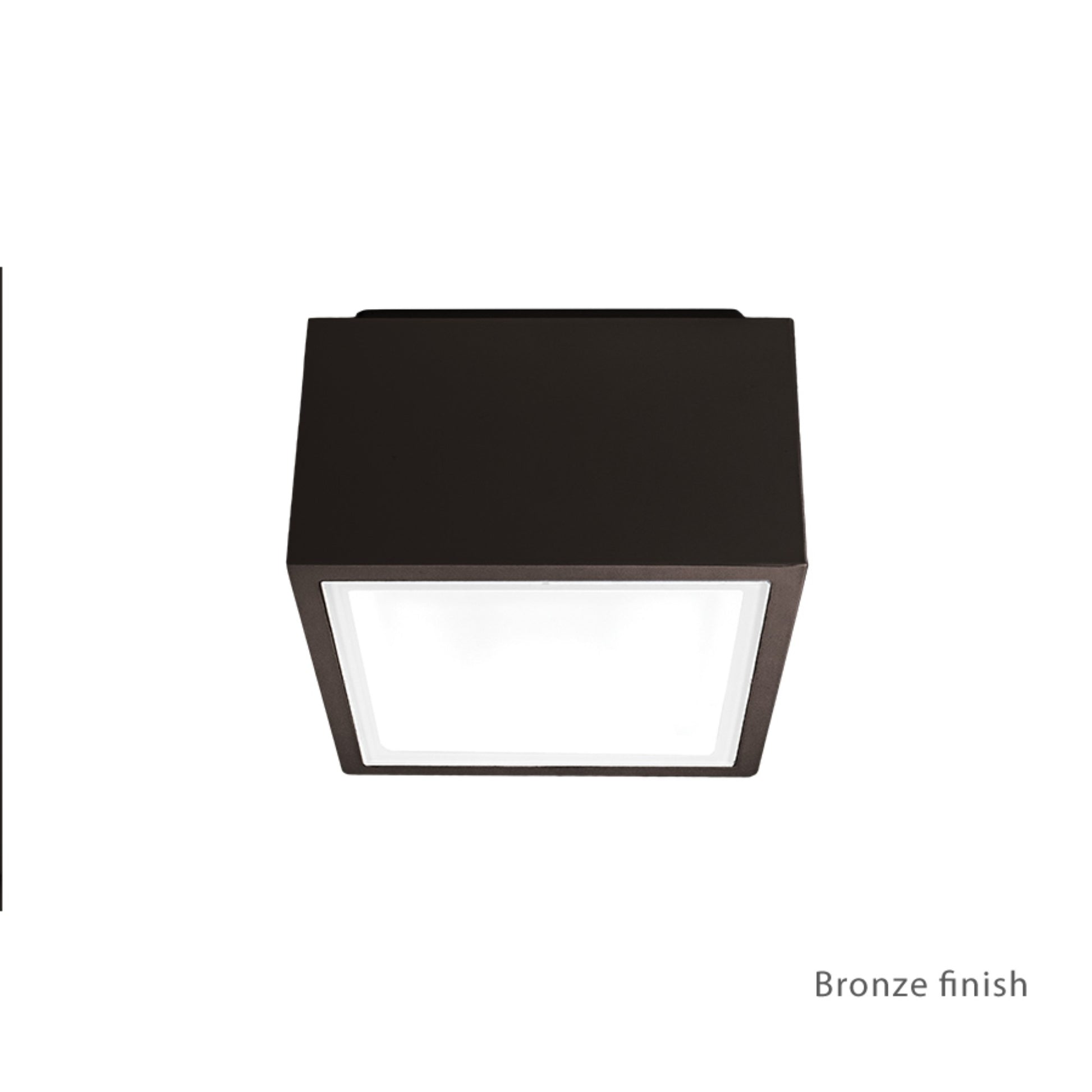 Bloc 6 " LED Outdoor Flush Mount, Bronze Finish - Bees Lighting