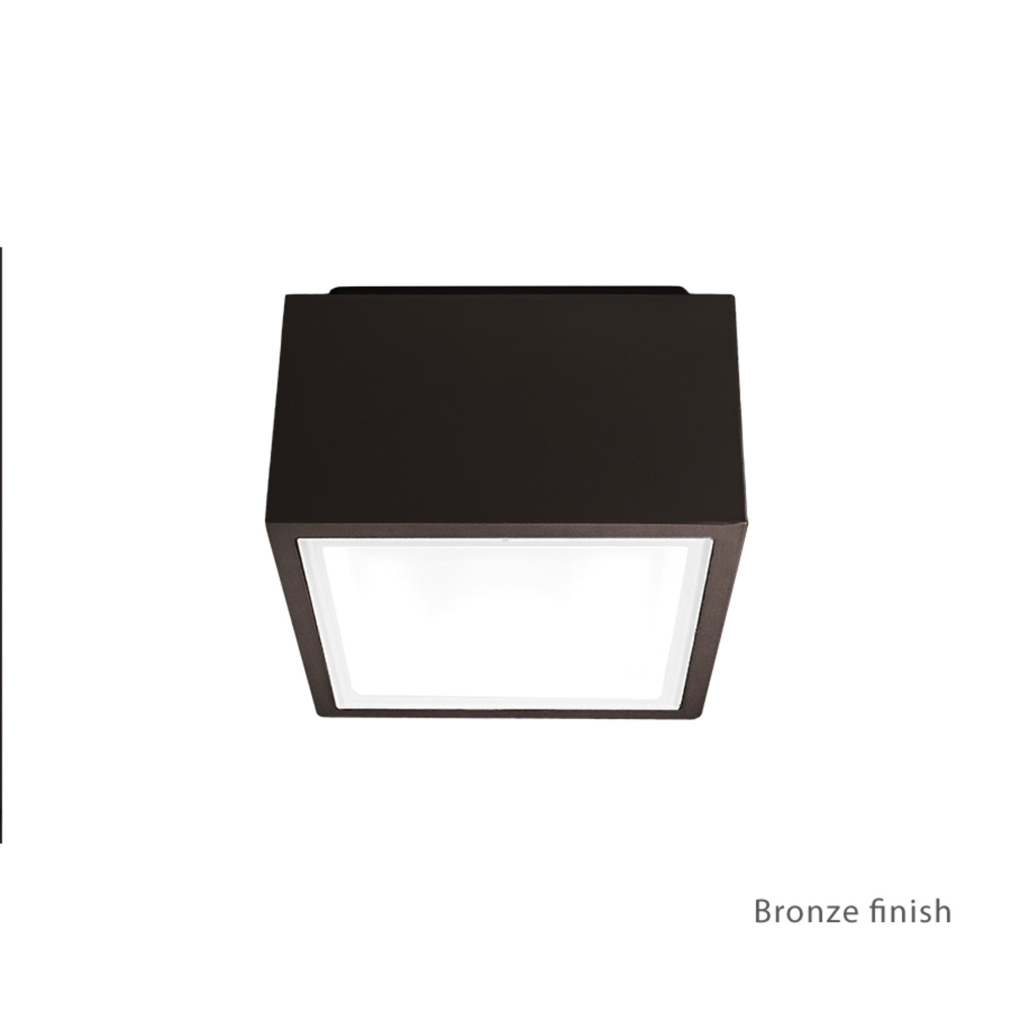 Bloc 6 " LED Outdoor Flush Mount, Bronze Finish - Bees Lighting