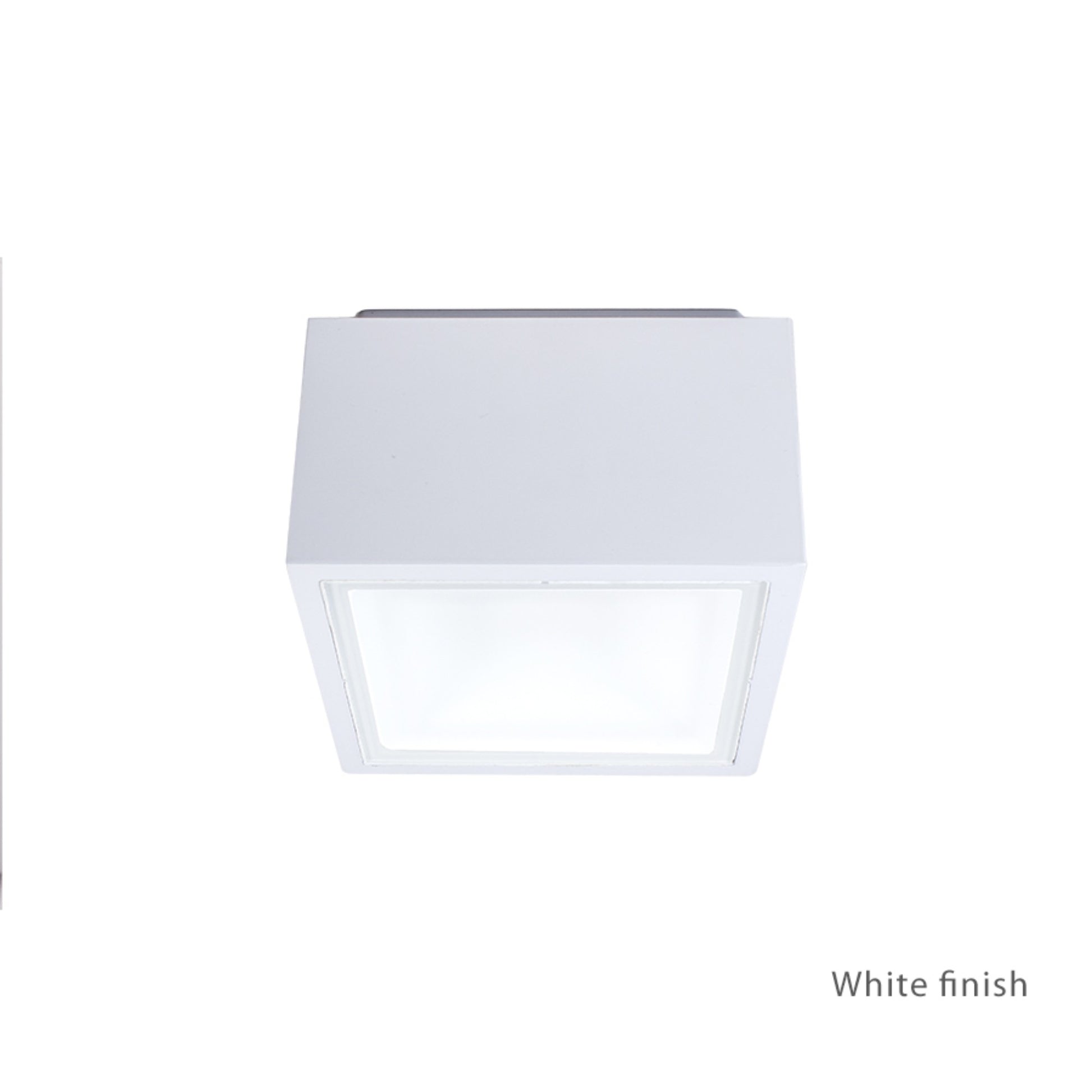 Bloc 6" LED Outdoor Flush Mount, White Finish - Bees Lighting