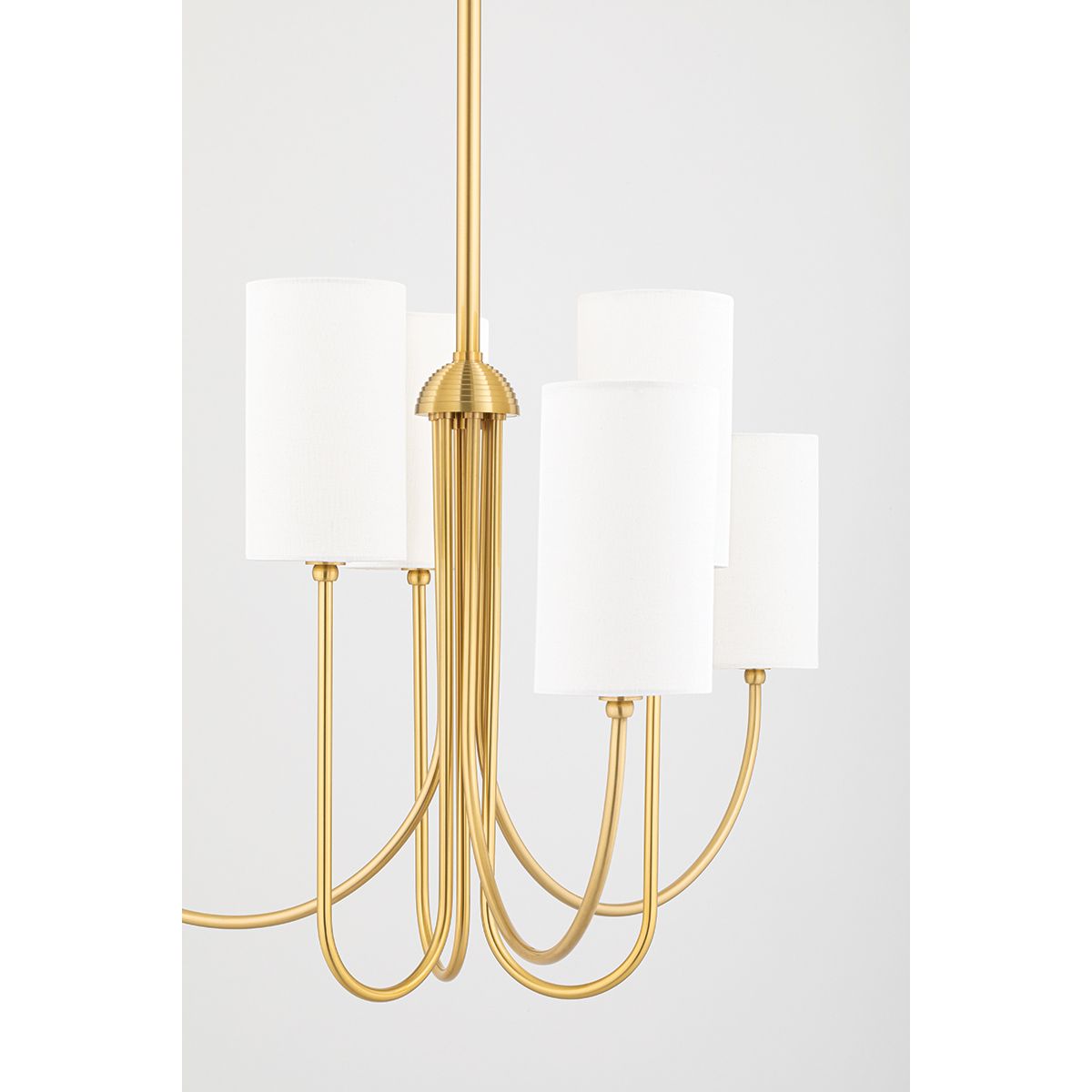 Harlem 6 lights Chandelier Brass finish - Bees Lighting