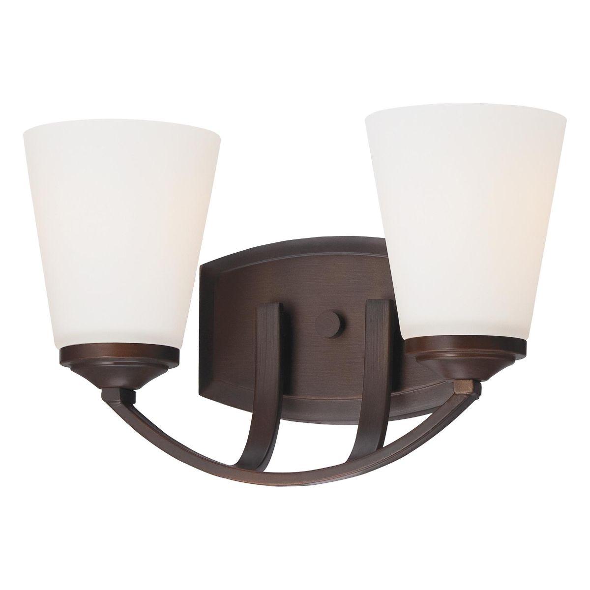 Overland Park 13 In. 2 Lights Armed Sconce Bronze Finish