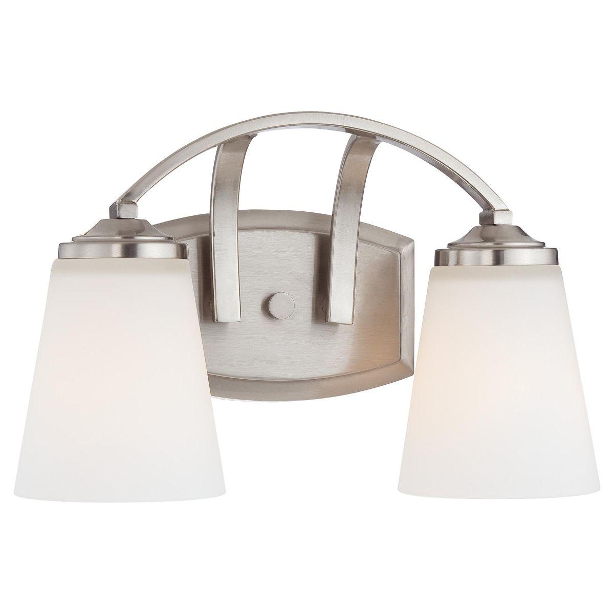 Overland Park 13 In. 2 Lights Vanity Light Brushed Nickel Finish