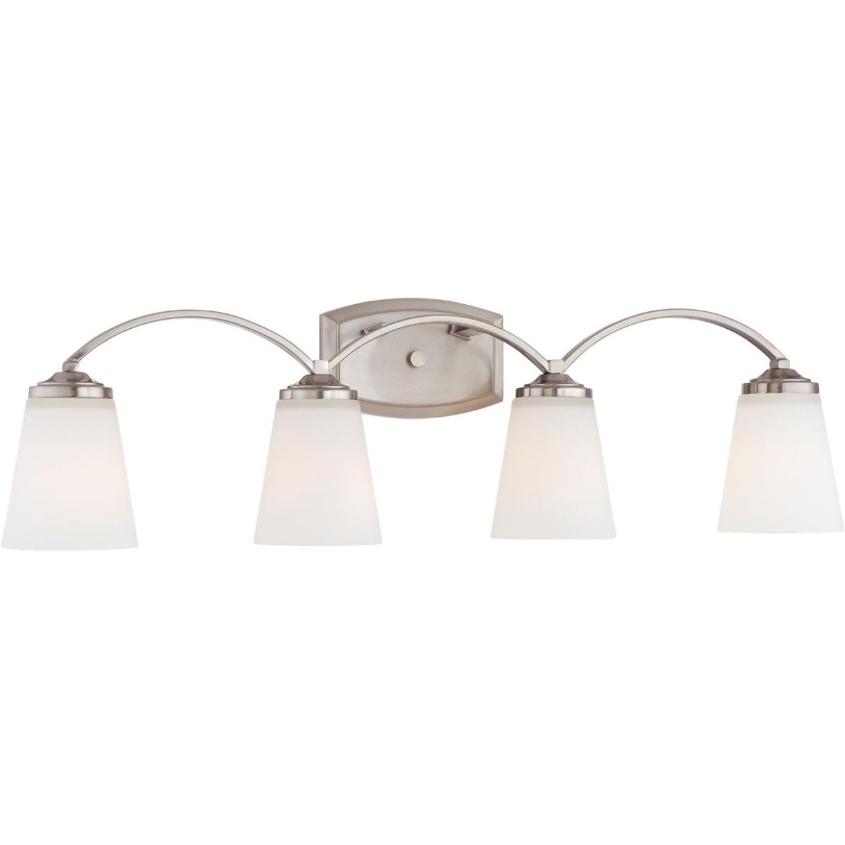 Overland Park 31 In. 4 Lights Vanity Light Brushed Nickel Finish - Bees Lighting