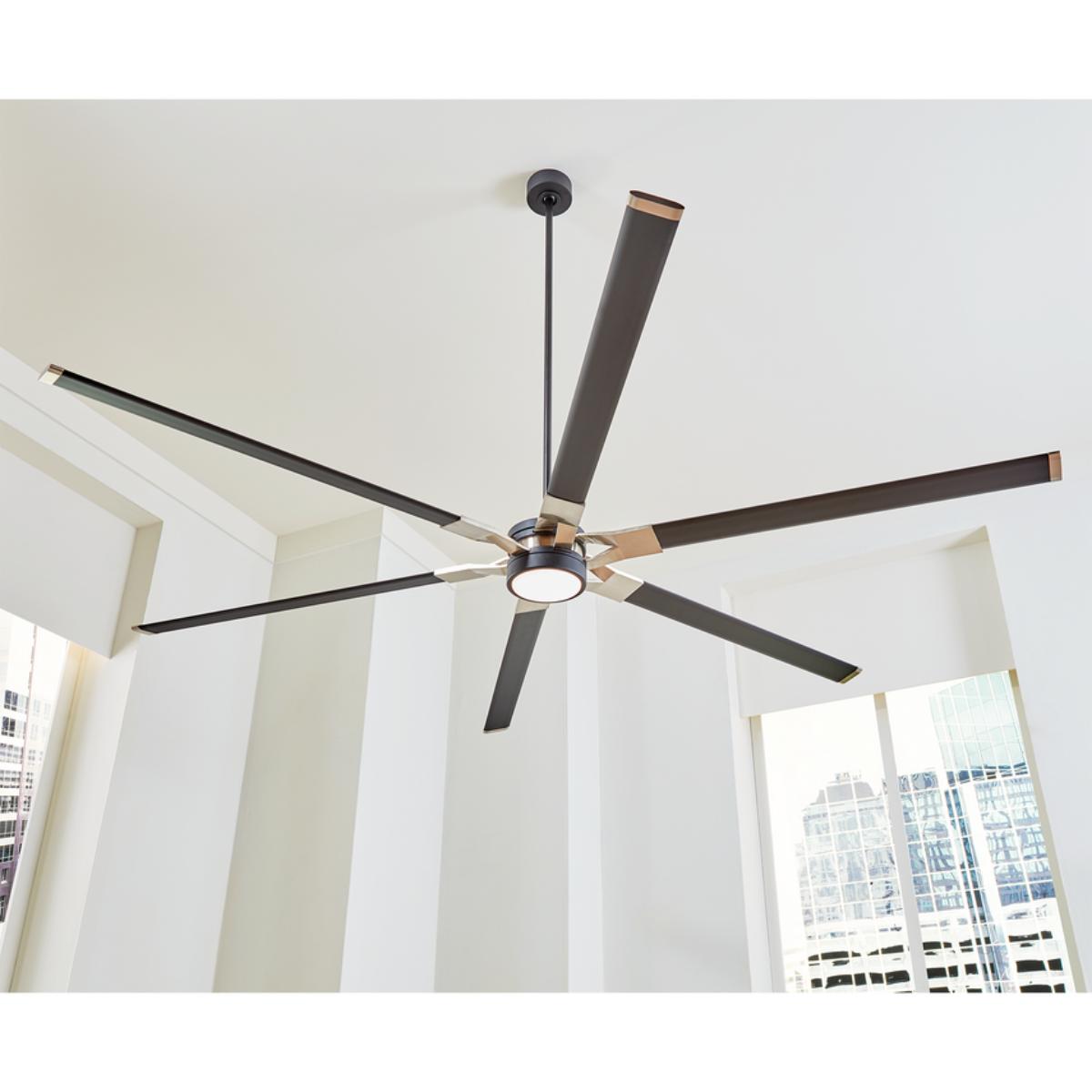 Monte Carlo Fans MNTC-6LFR96 Loft 96 Inch LED Ceiling Fan with Light Kit and Remote