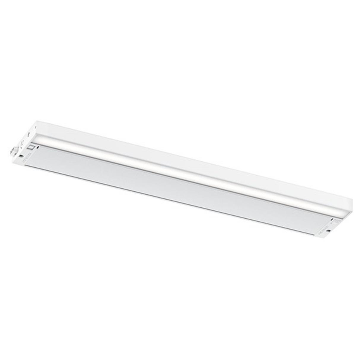 6U 22in. LED Under Cabinet Light, 2700K|3000K, 735 Lumens, 120V, White - Bees Lighting