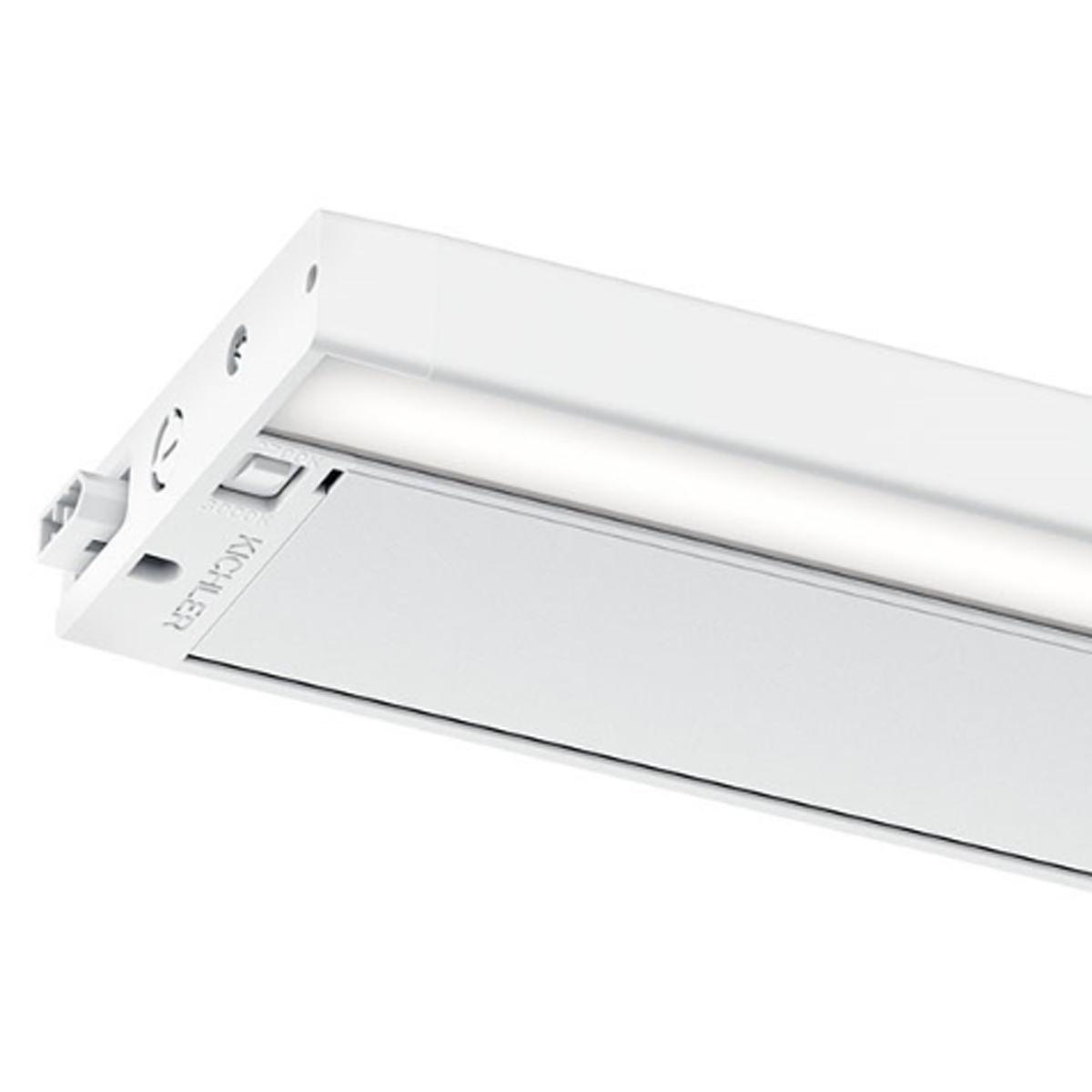 6U 22in. LED Under Cabinet Light, 2700K|3000K, 735 Lumens, 120V, White - Bees Lighting