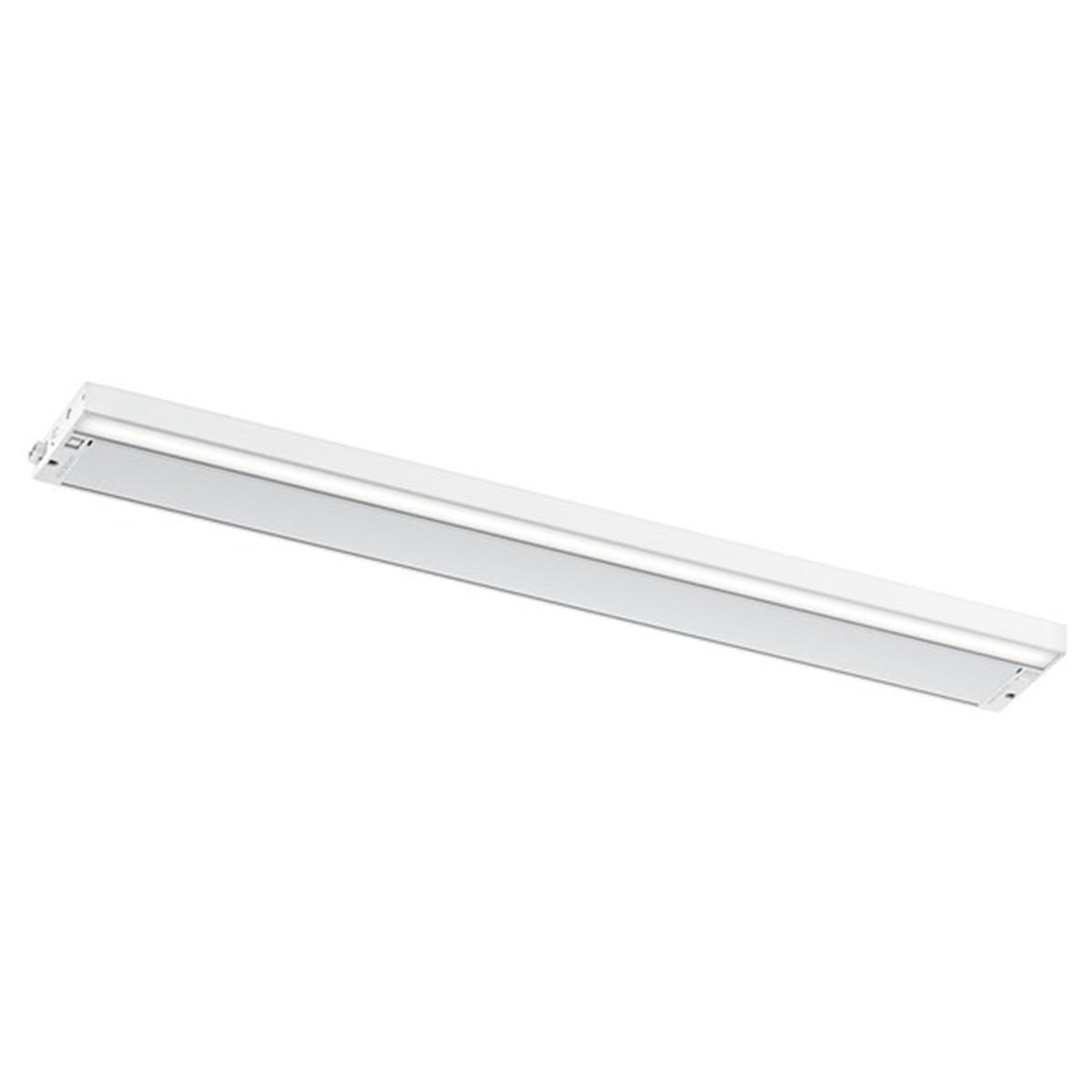 6U Series 30-Inch 120V LED Under Cabinet Light, 2700K/3000K, White - Bees Lighting