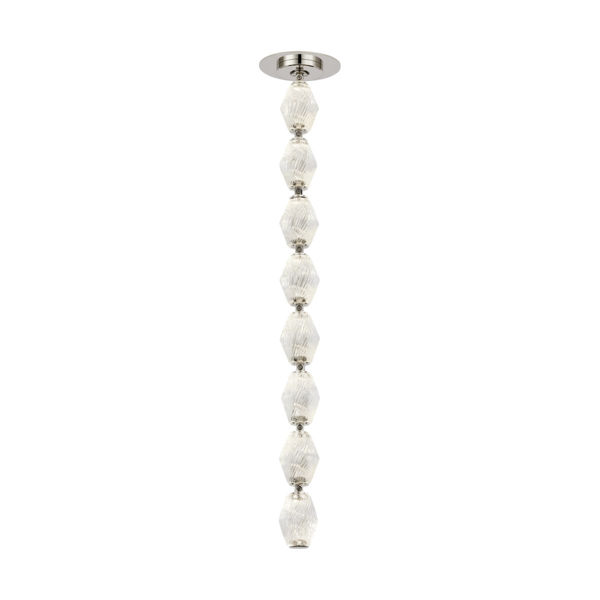 Collier 24 LED Pendant Light with Remote Canopy 3000K 120V Polished Nickel Finish - Bees Lighting