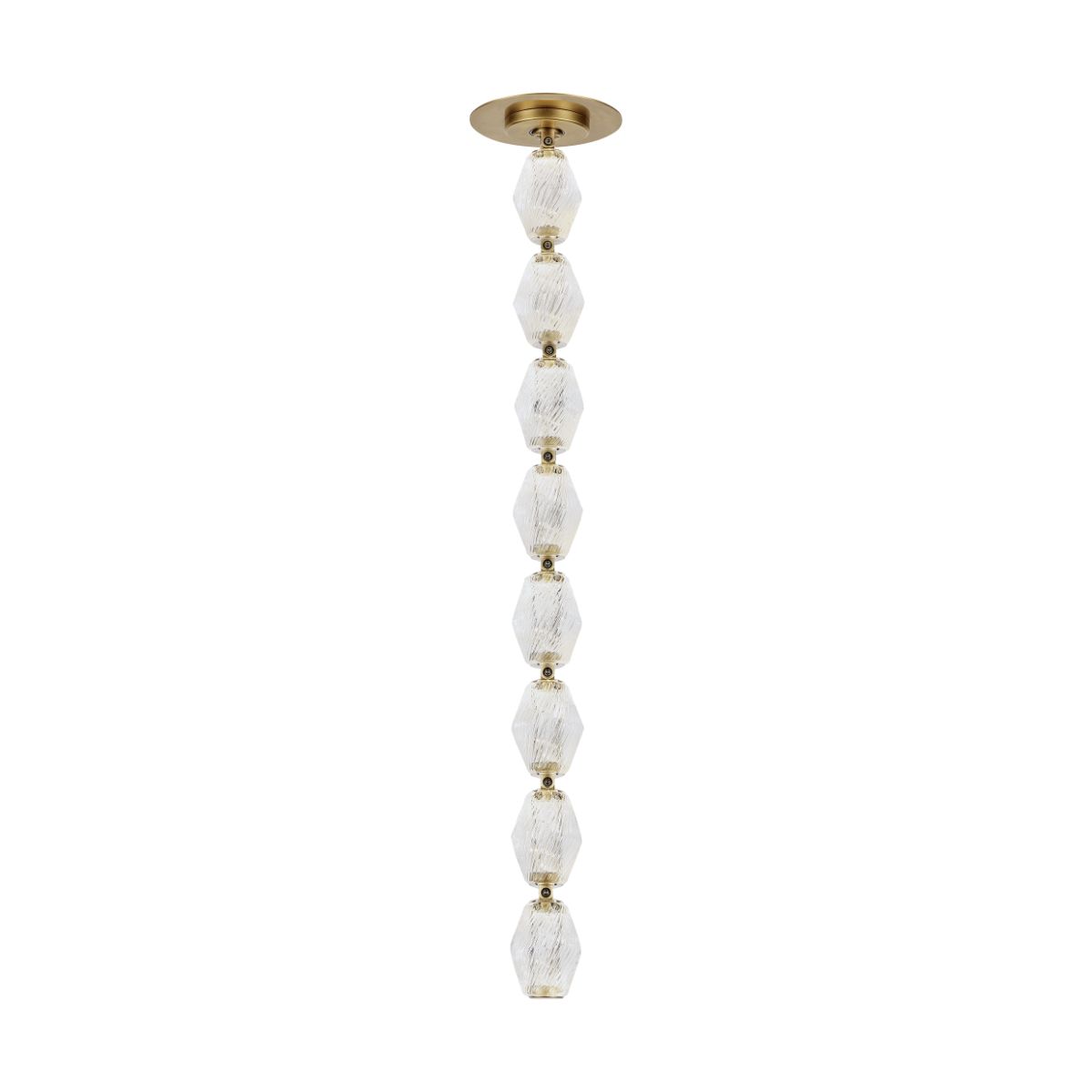 Collier 24 LED Pendant Light with Remote Canopy 3000K 120V Natural Brass Finish - Bees Lighting