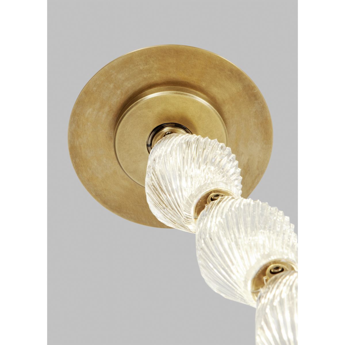 Collier 84 LED Chandelier, 2700K, Surface Driver 120-277V, Natural Brass - Bees Lighting