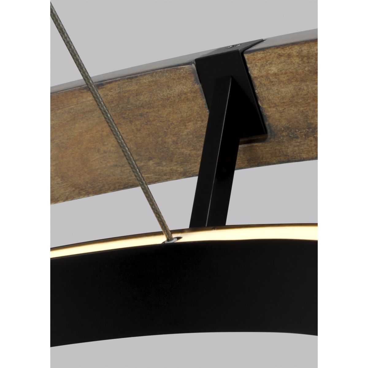 Grace 36 In. LED Chandelier 3000K Black Finish - Bees Lighting