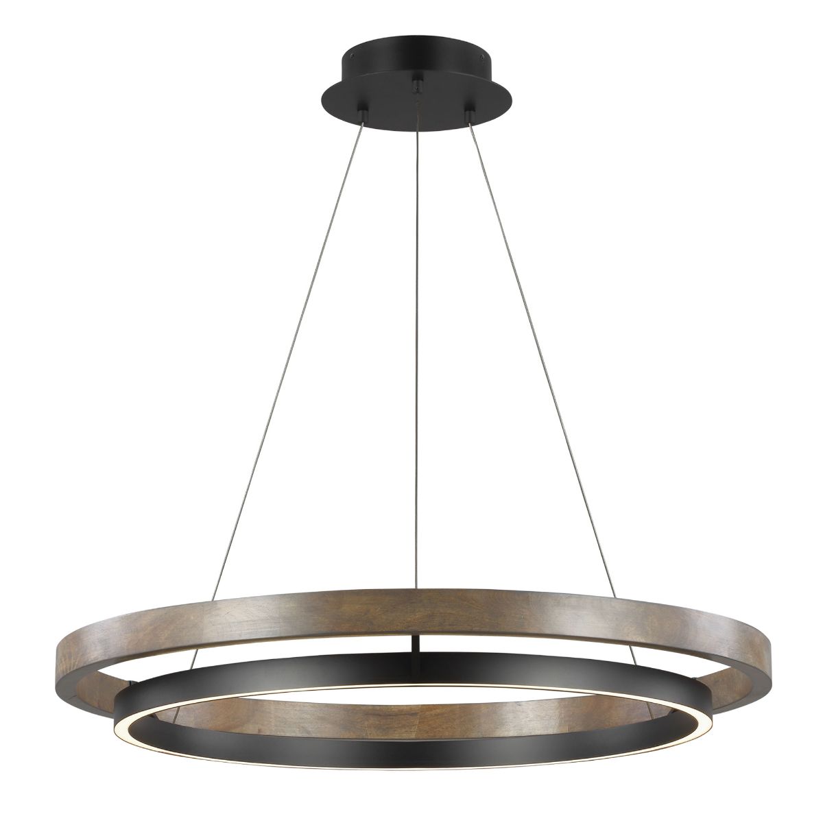 Grace 36 in. LED Chandelier 3500K Black Finish - Bees Lighting