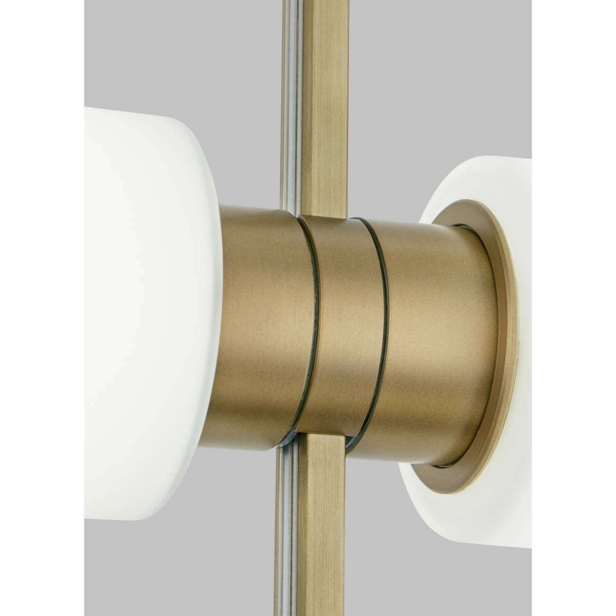Modern Rail 36 in LED Armed Sconce Remote Conopy 1405 Lumens 3000k Brass