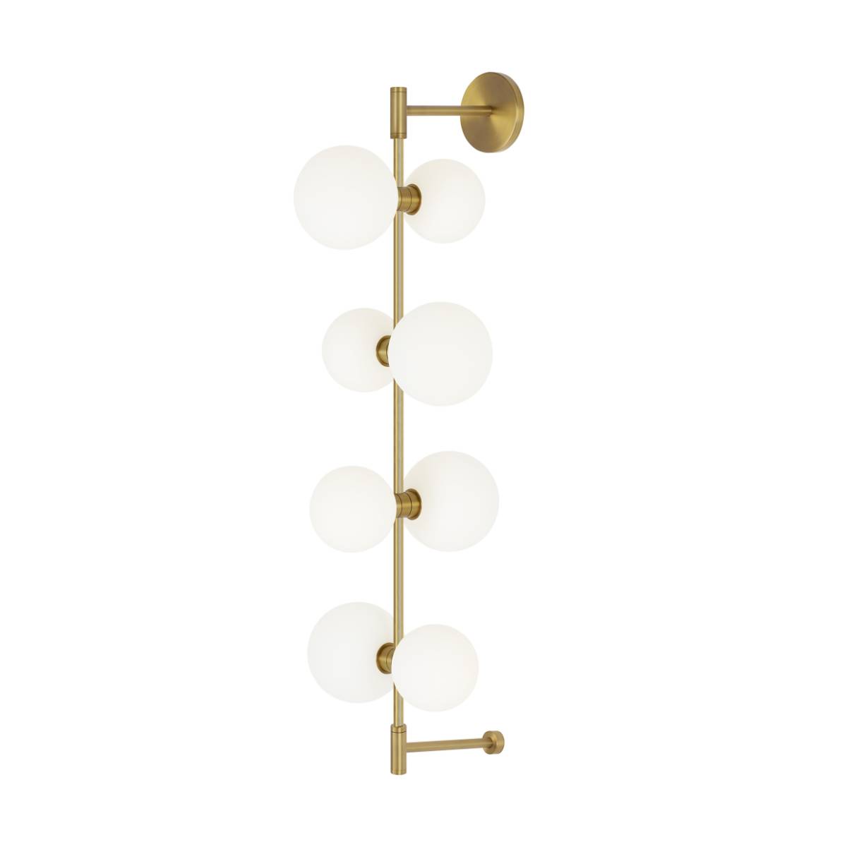 Modern Rail 36 inLED Armed Sconce Remote Conopy 1405 Lumens 3000k Brass Finish